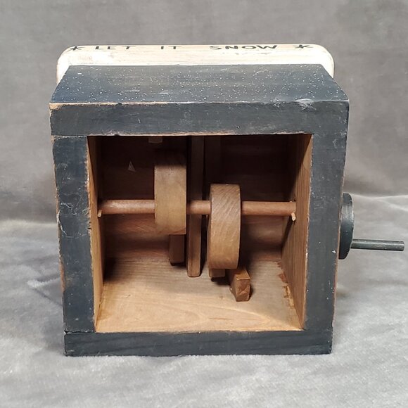 Handcrafted Vintage Toy Wooden Hand Crank Dancing Snowman Family ❄️Snow Dance❄️ - Picture 7 of 7